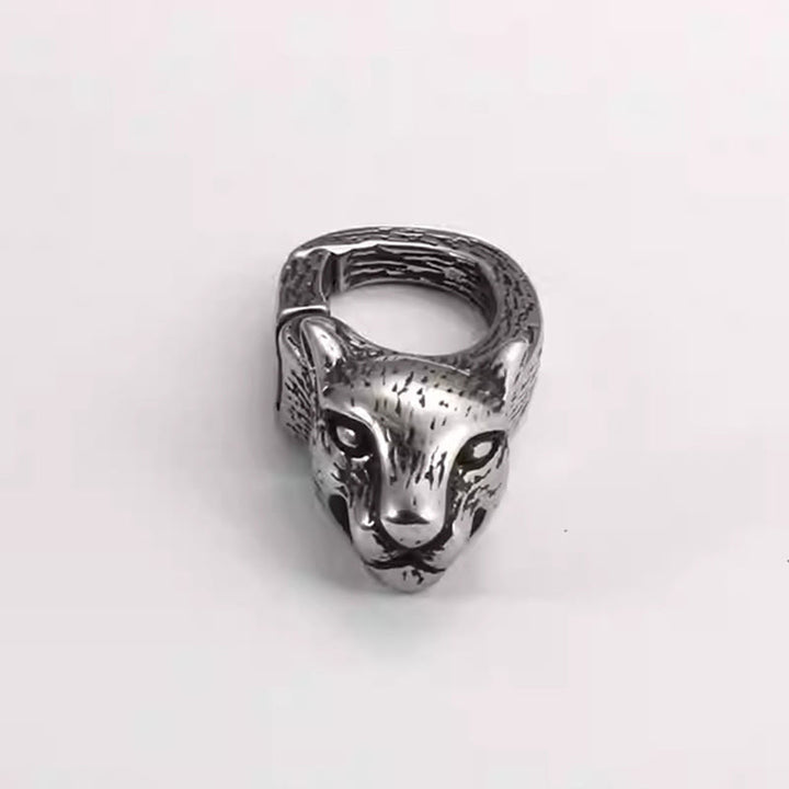 Portachiavi creativo in metallo antiruggine a forma di testa di leopardo - image 3