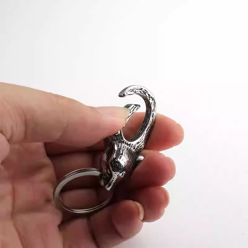 Portachiavi creativo in metallo antiruggine a forma di testa di leopardo - image 4