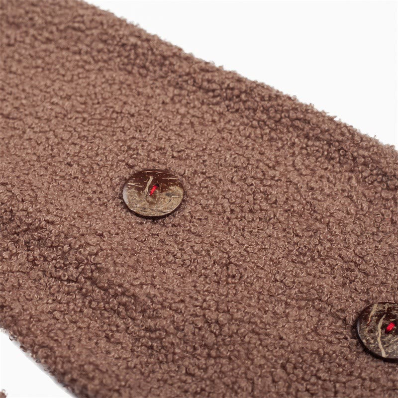 Sciarpa calda invernale con motivo di alce marrone natalizio - image 4