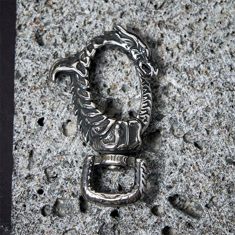 Portachiavi girevole a forma di drago antiruggine vintage - image 5