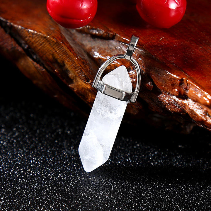 Coltello pieghevole da esterno con manico colorato e collana con mano di Buddha in cristallo bianco - image 4