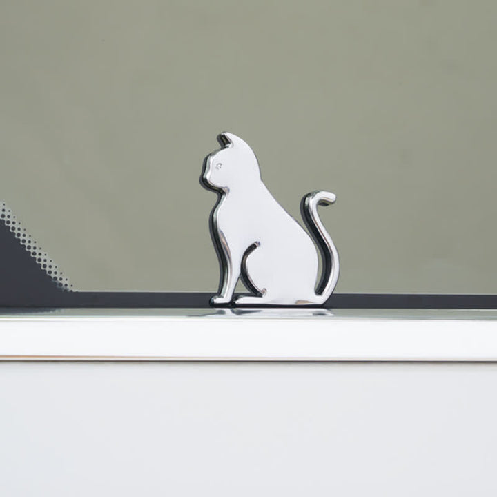 Adesivo decorativo in metallo per auto con simpatico gatto - image 12