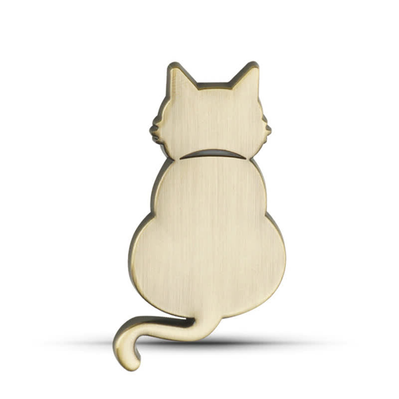 Adesivo decorativo in metallo per auto con simpatico gatto - Bronzo - Gatto con vista posteriore - image 10