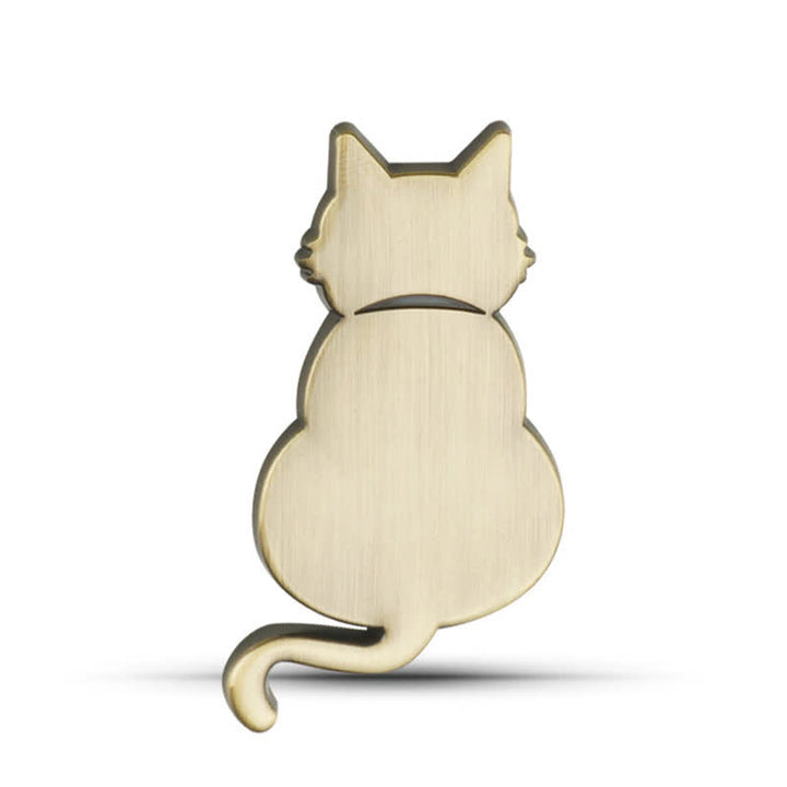 Adesivo decorativo in metallo per auto con simpatico gatto - Bronzo - Gatto con vista posteriore - image 10