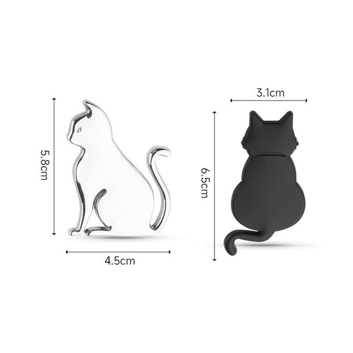 Adesivo decorativo in metallo per auto con simpatico gatto - image 4
