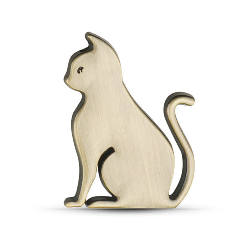 Adesivo decorativo in metallo per auto con simpatico gatto - Bronzo - Gatto seduto - image 7