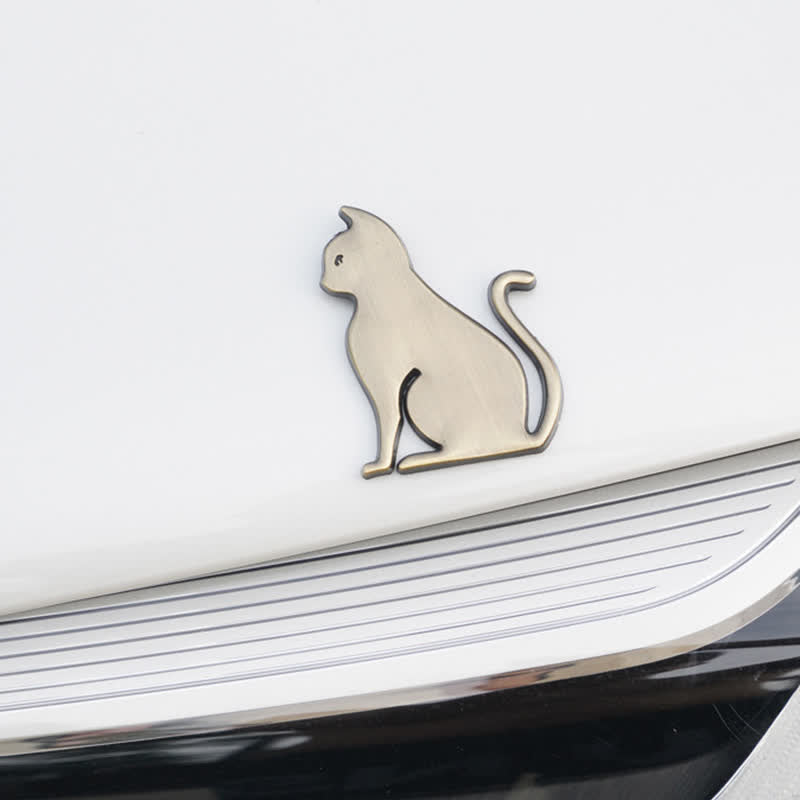 Adesivo decorativo in metallo per auto con simpatico gatto - image 8