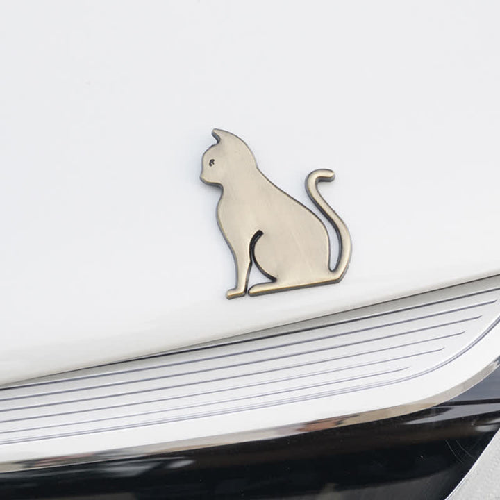 Adesivo decorativo in metallo per auto con simpatico gatto - image 8