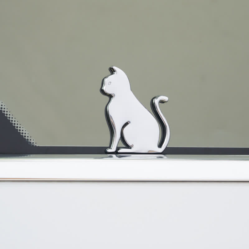 Adesivo decorativo in metallo per auto con simpatico gatto - image 12