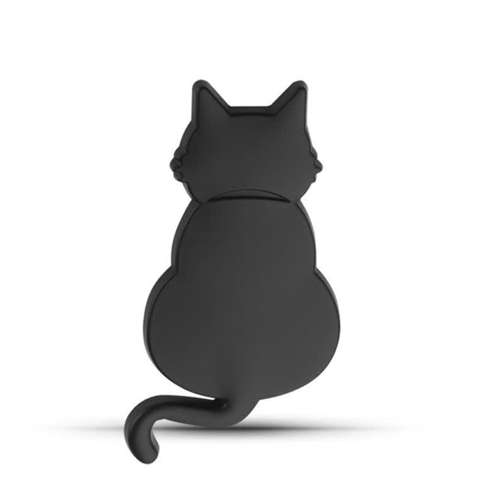 Adesivo decorativo in metallo per auto con simpatico gatto - Nero - Gatto con vista posteriore - image 5