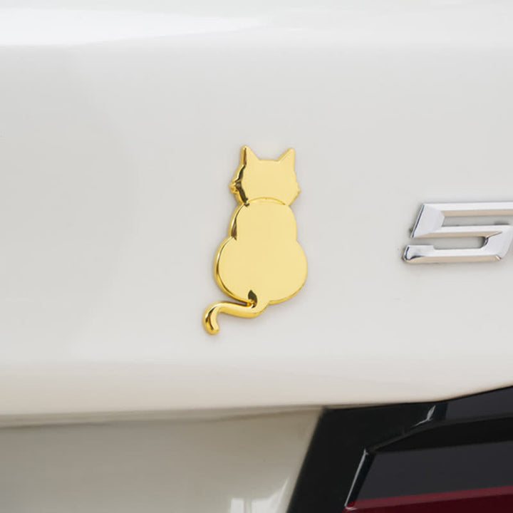Adesivo decorativo in metallo per auto con simpatico gatto - image 16