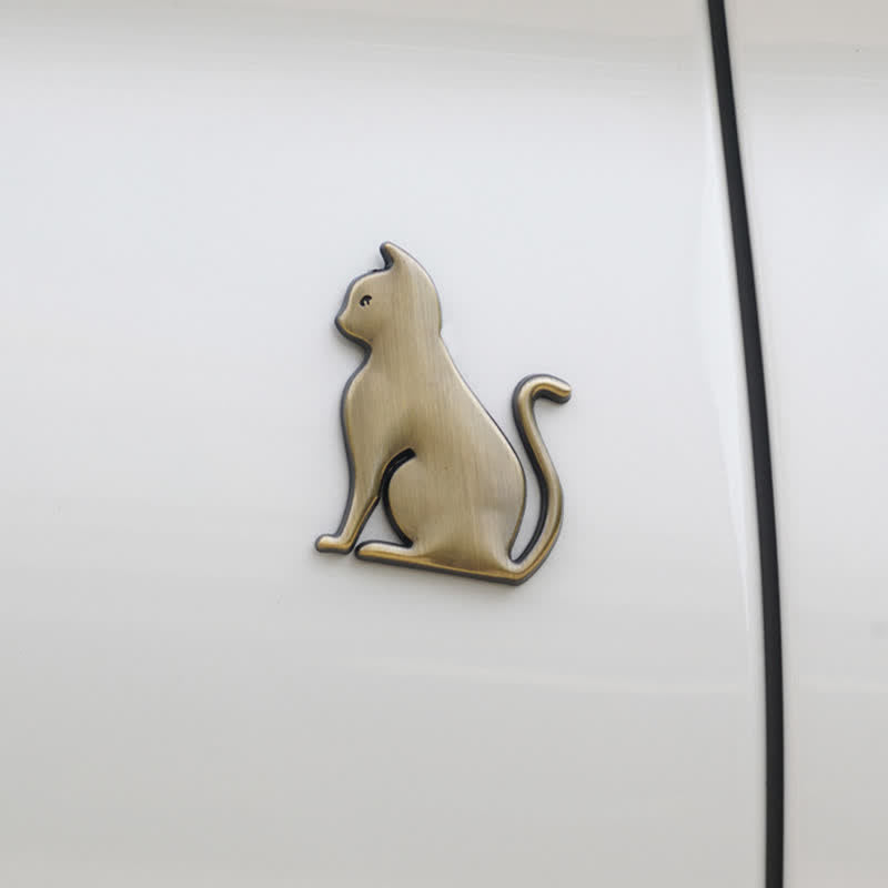 Adesivo decorativo in metallo per auto con simpatico gatto - image 9