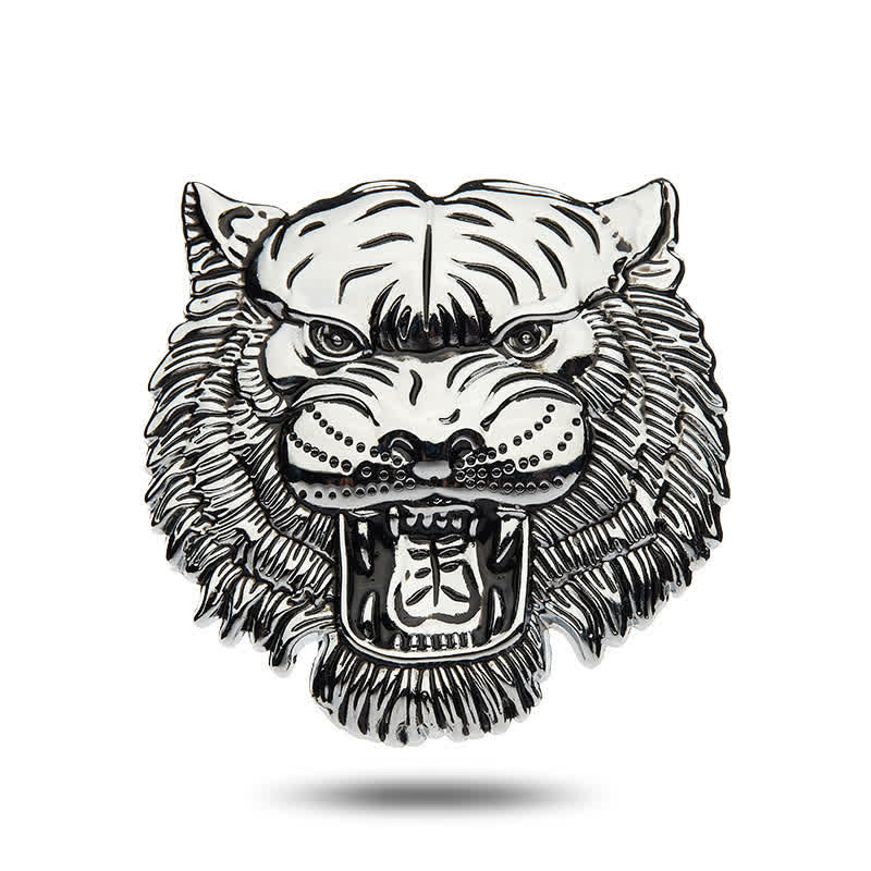 Adesivo per auto in metallo con testa di tigre dominante - Argento - image 7