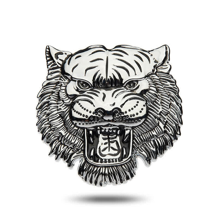 Adesivo per auto in metallo con testa di tigre dominante - Argento - image 7