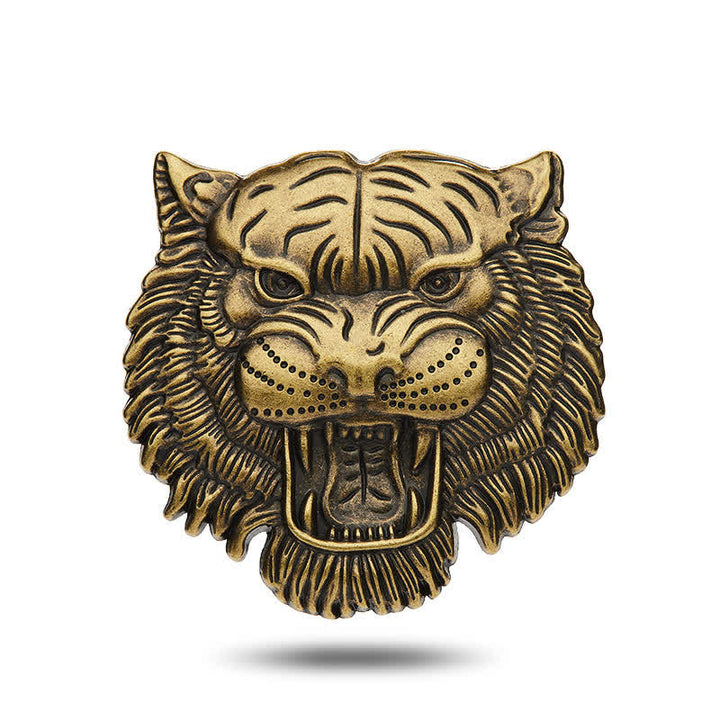 Adesivo per auto in metallo con testa di tigre dominante - Bronzo antico - image 9