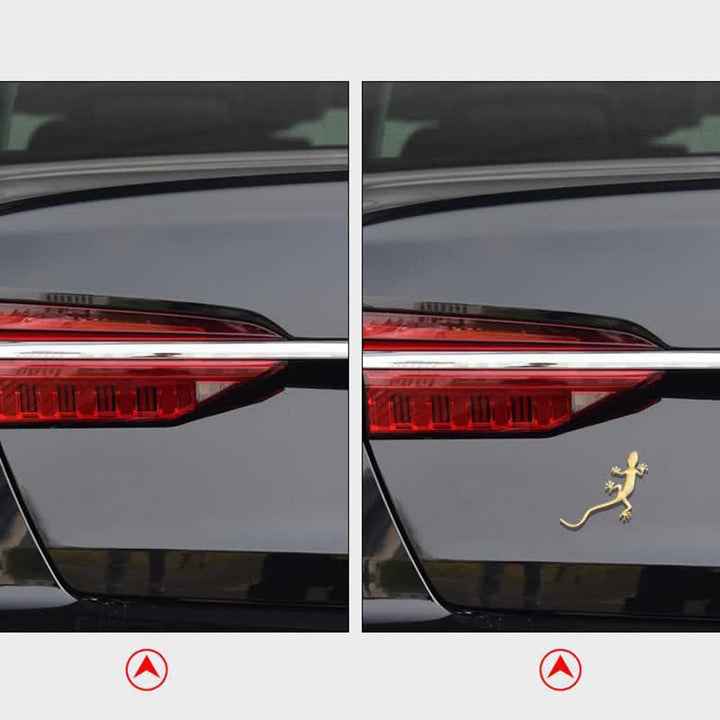 1 paio di adesivi in metallo a forma di geco per auto - image 4
