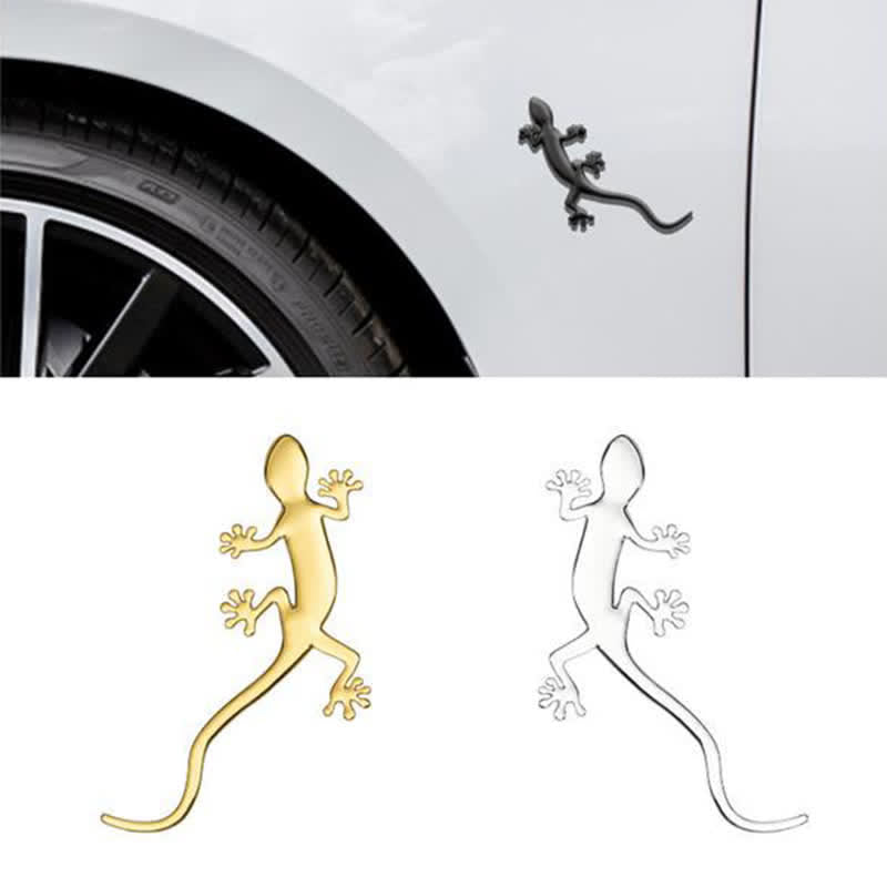 1 paio di adesivi in metallo a forma di geco per auto - image 5
