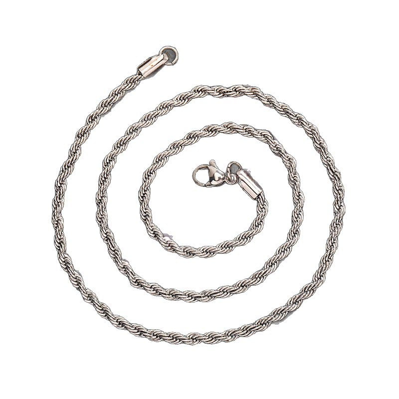 Portachiavi pratico con coltello pieghevole e collana in argento - image 6