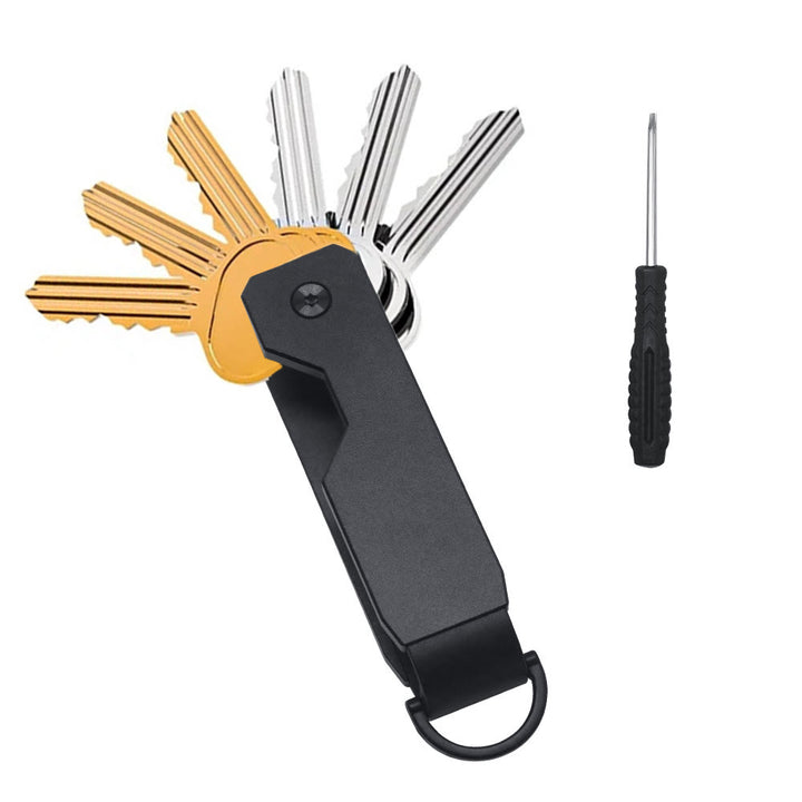 Organizer portachiavi in metallo salvaspazio portatile anti-smarrimento - Nero - image 1