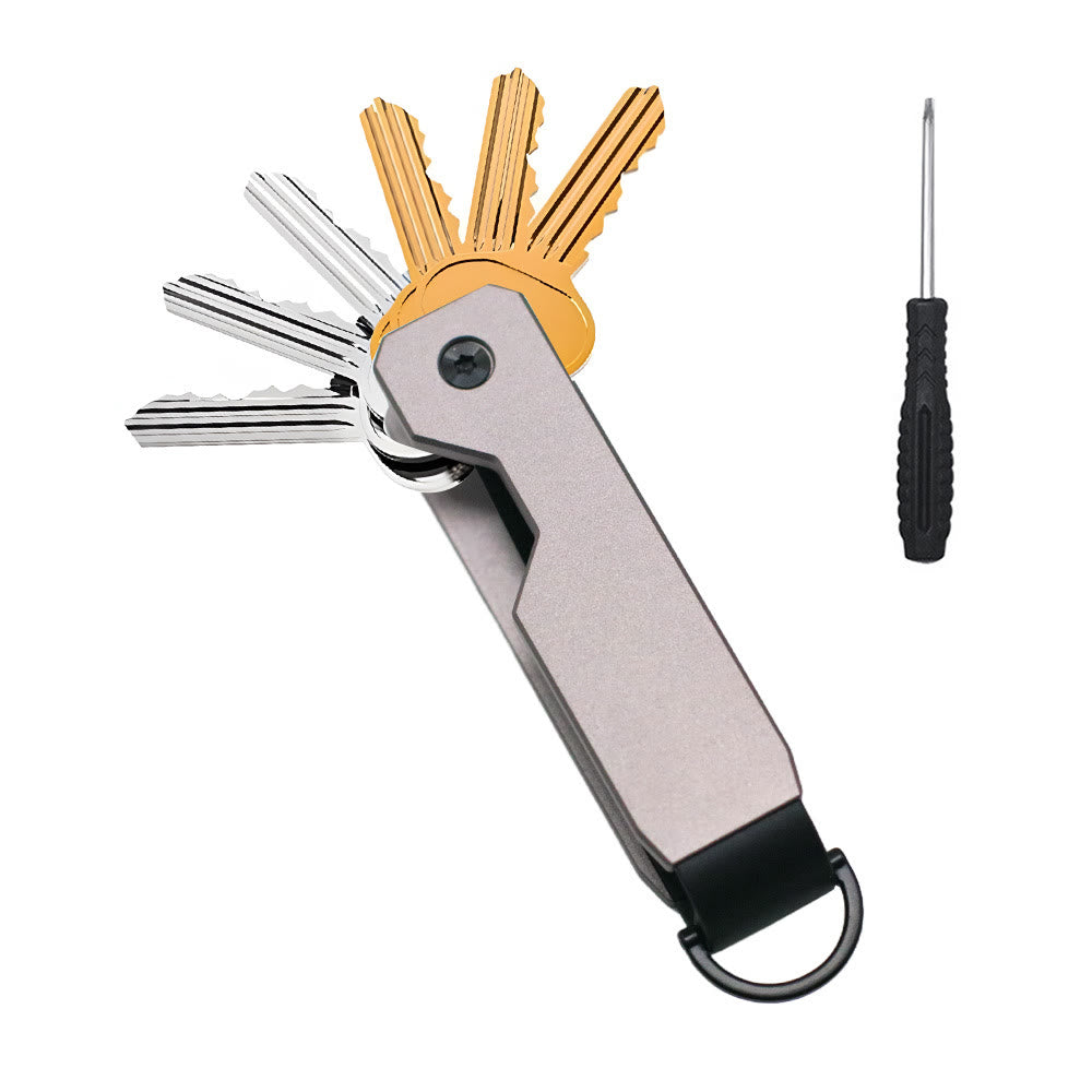 Organizer portachiavi in metallo salvaspazio portatile anti-smarrimento - Grigio - image 10