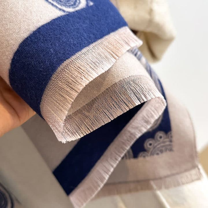 Sciarpa calda double face con motivo Paisley intricato - image 2