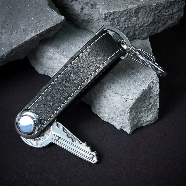 Organizer per chiavi in pelle antifurto portatile di grande capacità - image 7