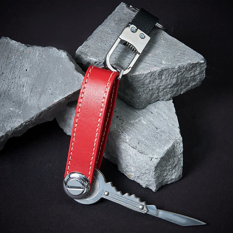 Organizer per chiavi in pelle antifurto portatile di grande capacità - image 3