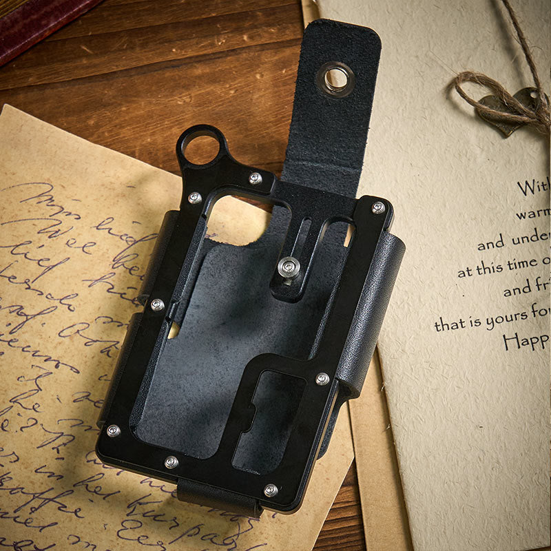 Portafoglio tattico con fibbia regolabile antifurto per riporre le carte - Nero - image 1