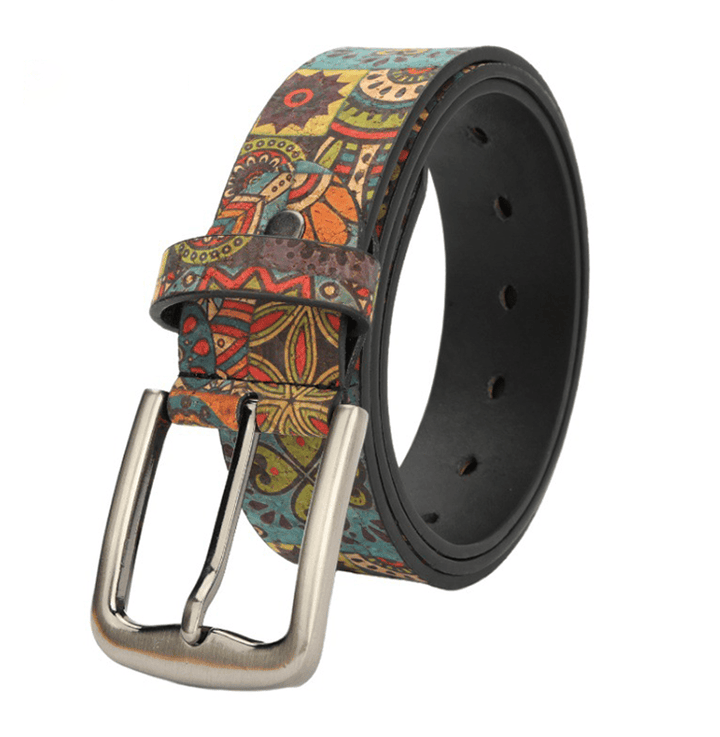 Cintura in pelle con motivo in stile bohémien da donna - image 3