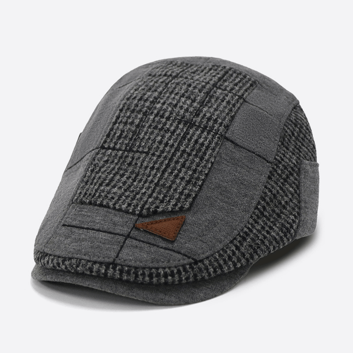 Cappello basco invernale da uomo con cuciture artistiche vintage - Grigio - Regolabile (21 5/8"-22 7/8") - image 7