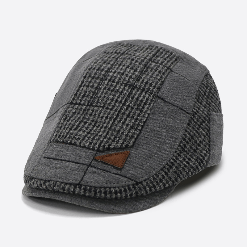 Cappello basco invernale da uomo con cuciture artistiche vintage - Grigio - Regolabile (21 5/8"-22 7/8") - image 7