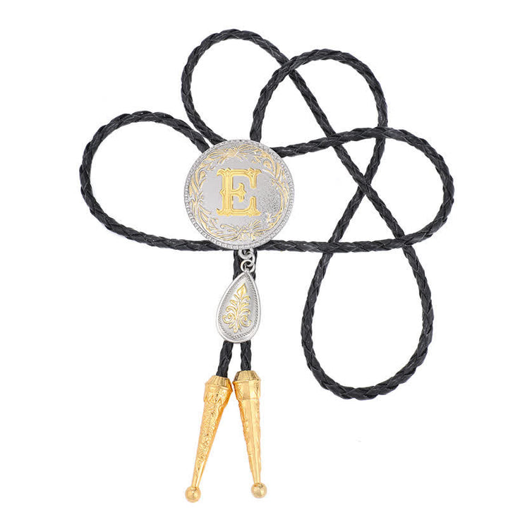 Cravatta Bolo con iniziale dalla A alla Z e ciondolo a forma di lacrima - image 11