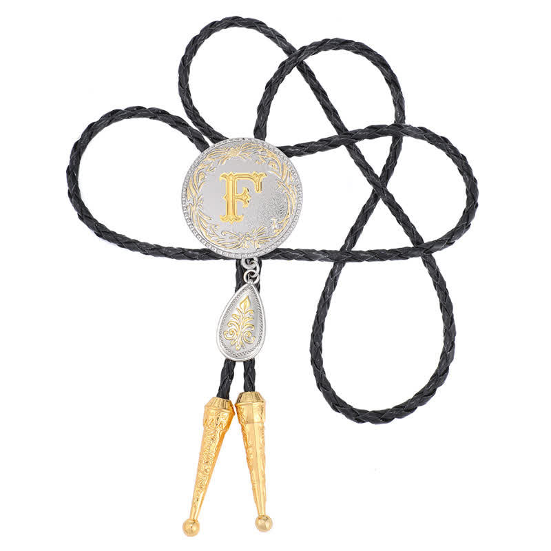 Cravatta Bolo con iniziale dalla A alla Z e ciondolo a forma di lacrima - image 13