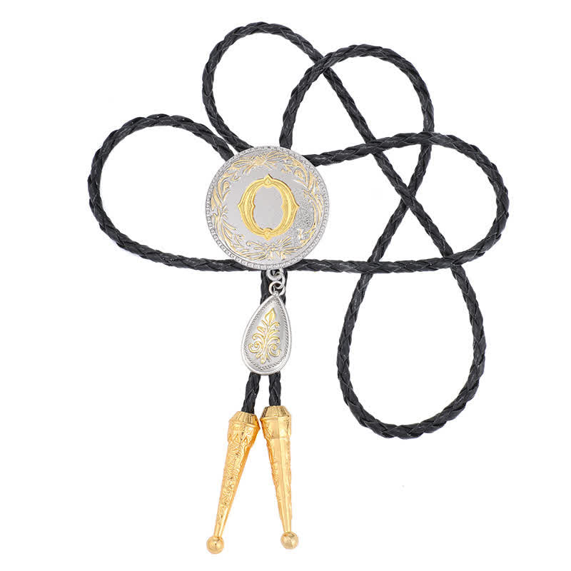 Cravatta Bolo con iniziale dalla A alla Z e ciondolo a forma di lacrima - image 31