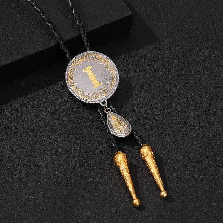 Cravatta Bolo con iniziale dalla A alla Z e ciondolo a forma di lacrima - Oro - I - image 18
