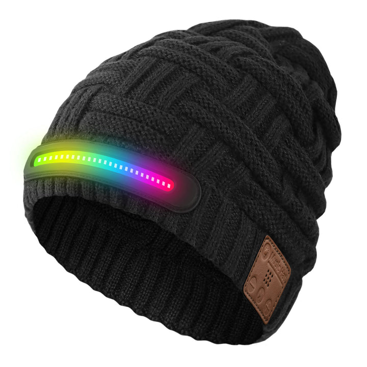 Berretto invernale con musica Bluetooth e illuminazione - Stile n. 1 - Luce colorata + Bluetooth - M (22"-22 7/8") - image 9