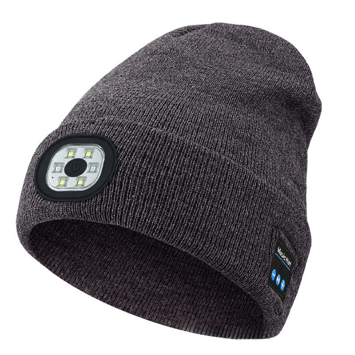 Berretto Bluetooth con musica invernale e illuminazione a LED - Luce LED e Bluetooth - Grigio scuro - M (22"-22 7/8") - image 6