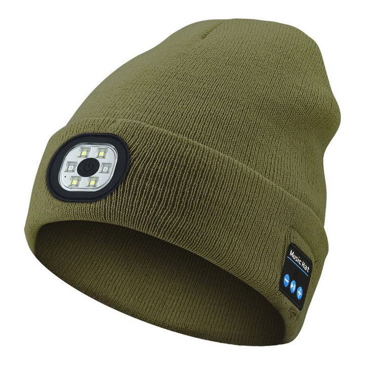 Berretto Bluetooth con musica invernale e illuminazione a LED - Luce LED e Bluetooth - Verde militare - M (22"-22 7/8") - image 7