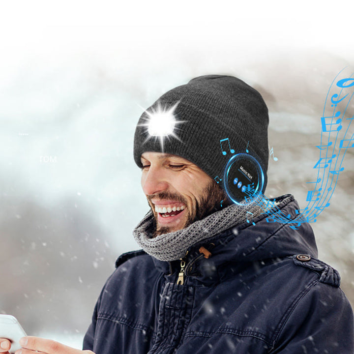 Berretto Bluetooth con musica invernale e illuminazione a LED - image 1