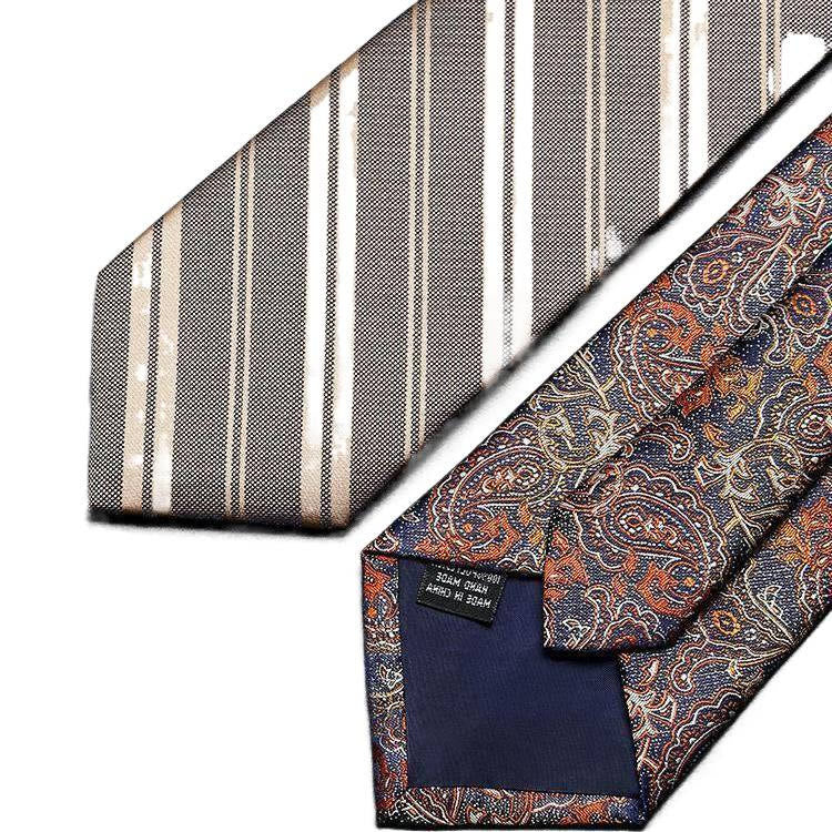 Cravatta da uomo elegante con cerniera color champagne pre-annodata - image 2