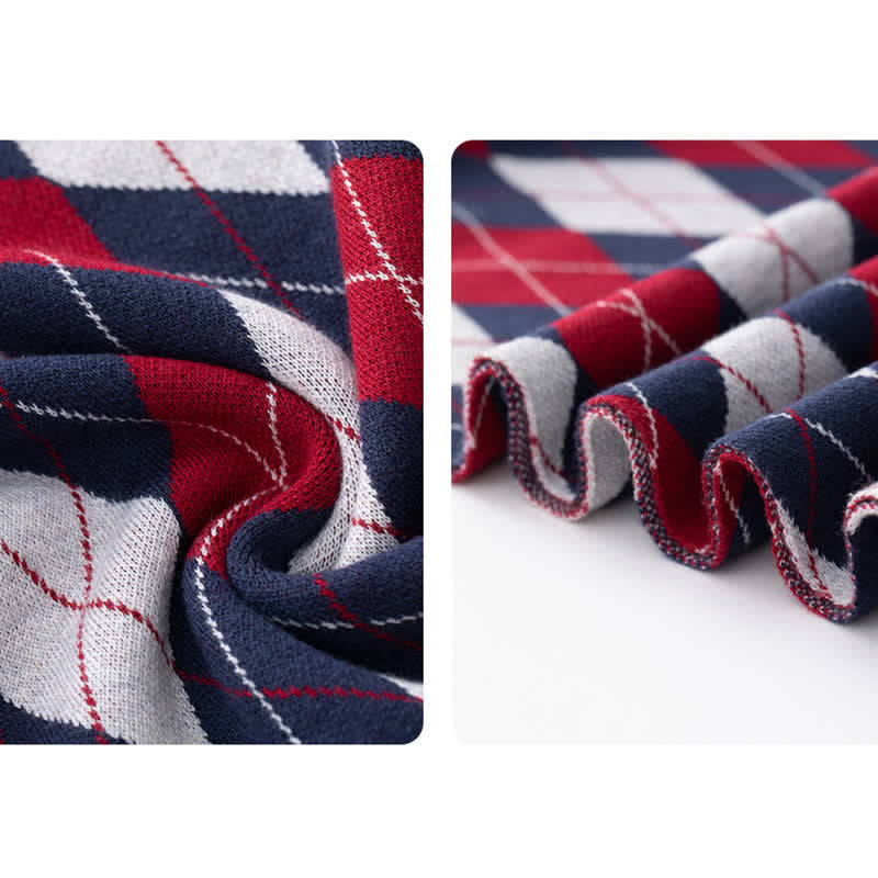 Sciarpa da uomo con motivo Argyle sofisticato - image 1