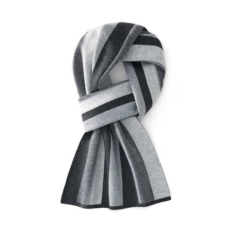 Sciarpa da uomo moderna a righe professionale - Grigio - image 5