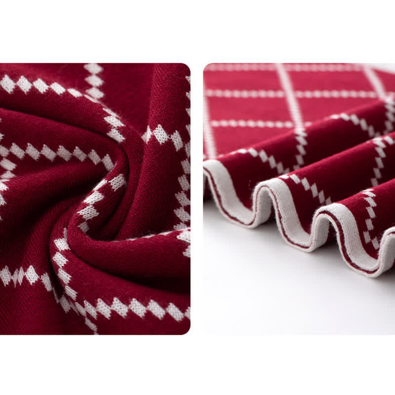 Sciarpa da uomo con motivo a rombi e eleganza aziendale - image 4