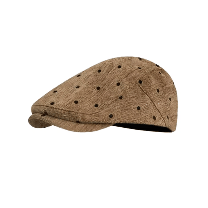 Cappello basco invernale retrò unisex a pois - image 0