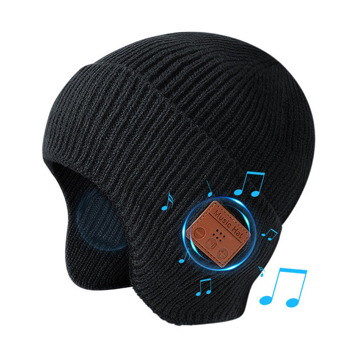 Berretto invernale in maglia con illuminazione musicale Bluetooth staccabile - Nero - Bluetooth - M (22"-22 7/8") - image 8