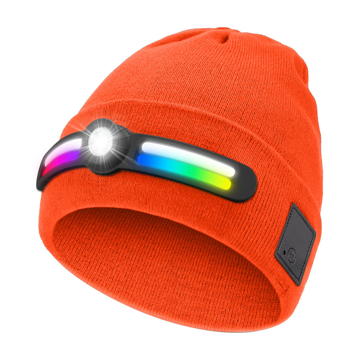 Berretto lavorato a maglia con illuminazione a LED RGB invernale - Arancia - M (22"-22 7/8") - image 8