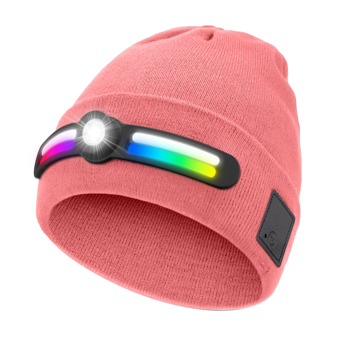 Berretto lavorato a maglia con illuminazione a LED RGB invernale - Rosa - M (22"-22 7/8") - image 9