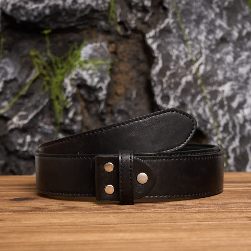 Cintura in pelle con fibbia a coltello nascosta fai da te con lettera iniziale bicolore - Z - Cintura in pelle PU nera (40) - image 6