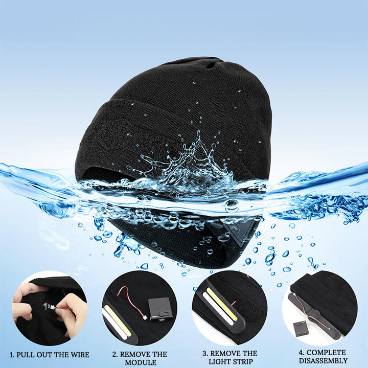 Berretto lavorato a maglia con illuminazione a LED RGB invernale - image 4