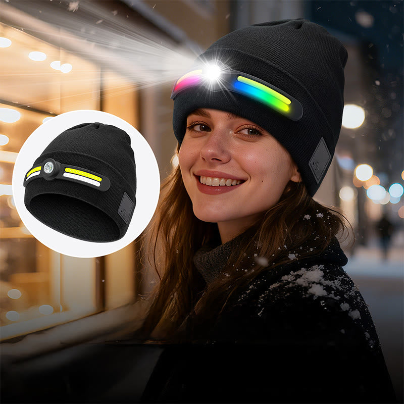 Berretto lavorato a maglia con illuminazione a LED RGB invernale - image 1